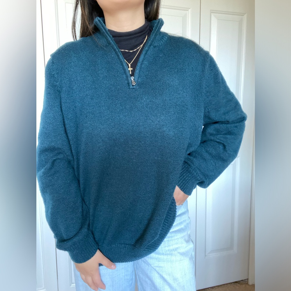 Turquoise Quarter Zip - Picture 4 of 4